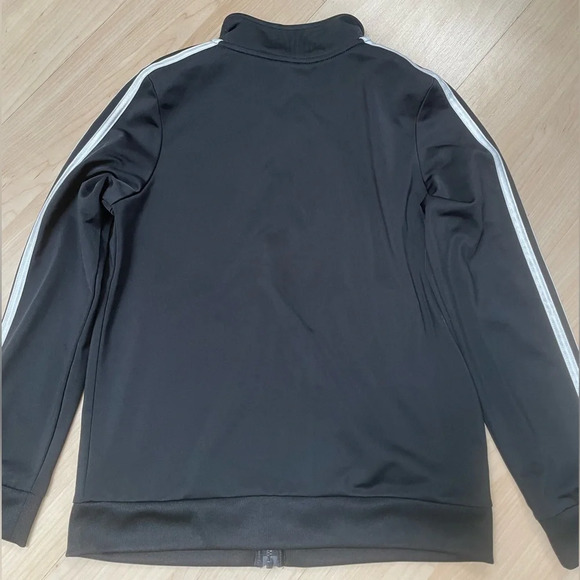 Boys Adidas Black/White Track Suit Medium 10/12-Pants & Zip Up Jacket - Picture 3 of 9